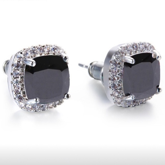 Paradise Boutique Jewelry - 925 Sterling Silver Sapphire Stud Earrings